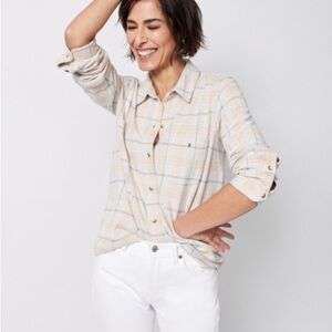 Faherty Legend Sweater Shirt - Narragansett plaid size small